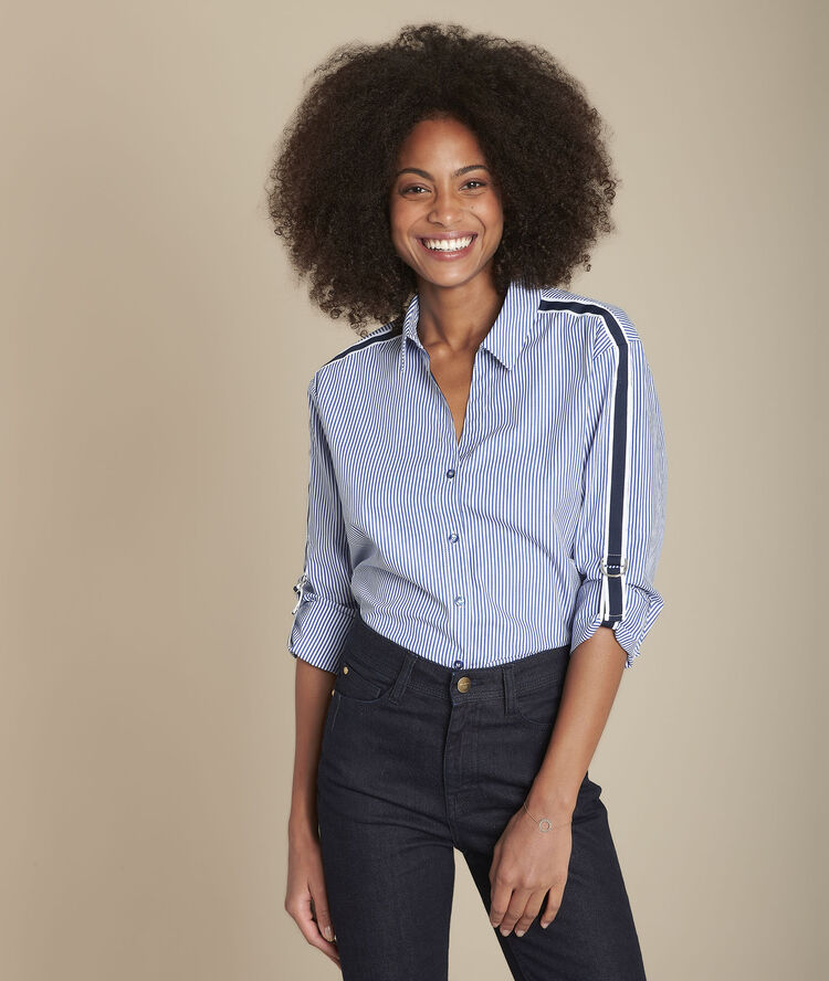 Cathleen striped shirt sky blue.