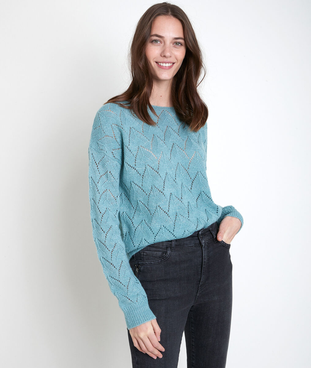 Agathe jade openwork jumper | 1-2-3 Agathe jade openwork jumper PhotoZ | 1-2-3