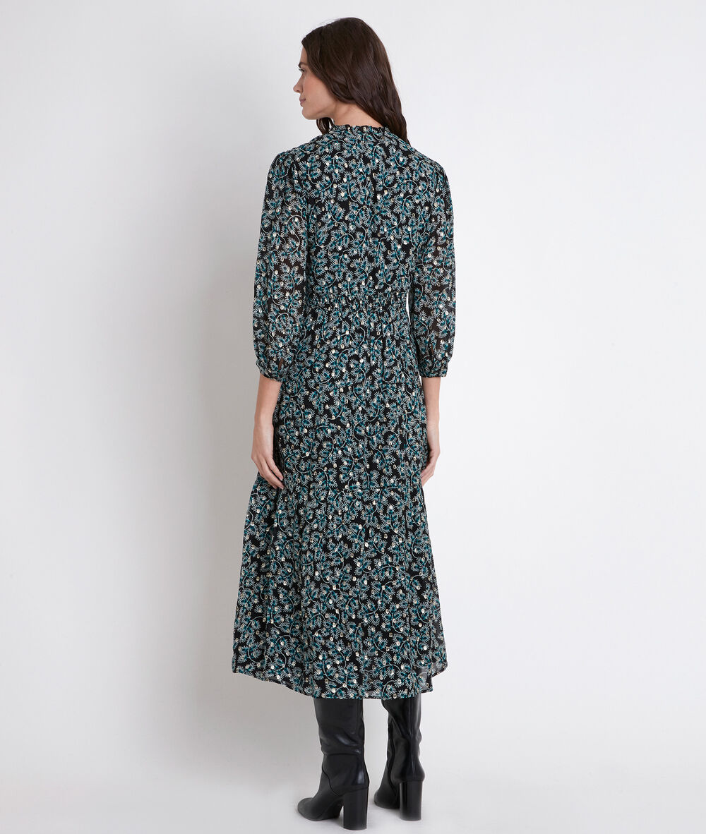 Carola maxi dress with cypress print cypres.