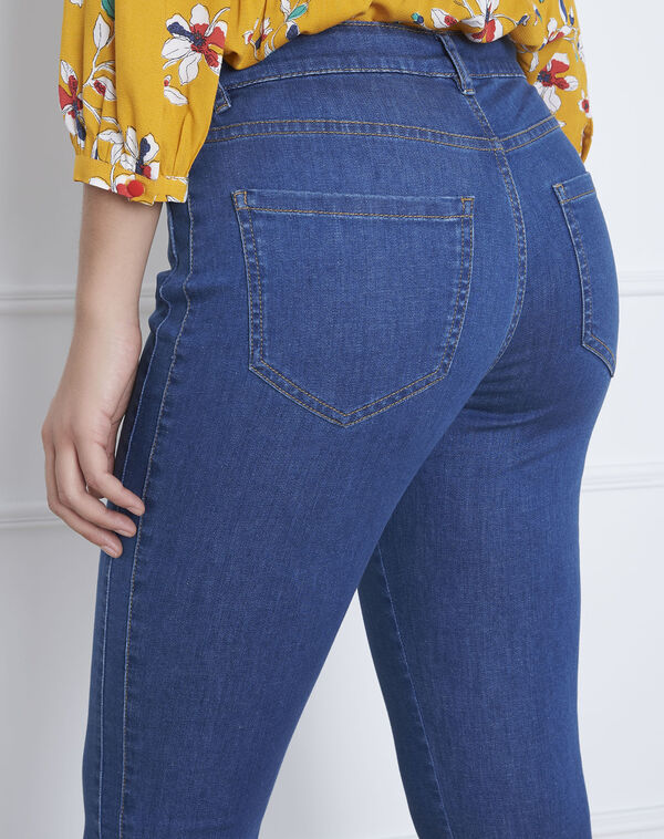 Opera light indigo slim-fit jeans with zips light indigo.