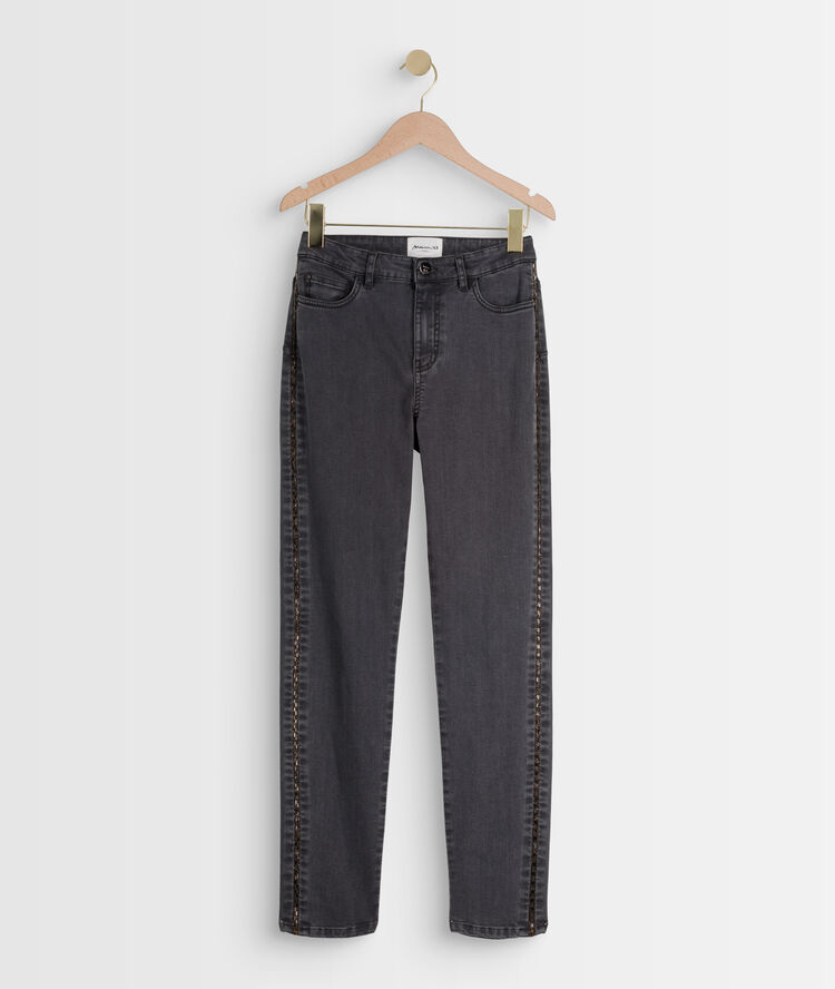 Perla, the iconic slim-fit jewel jeans noir.