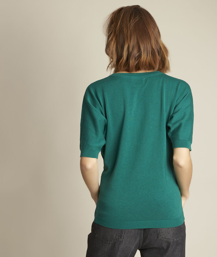 Dahlia ottoman jacquard jumper sage.