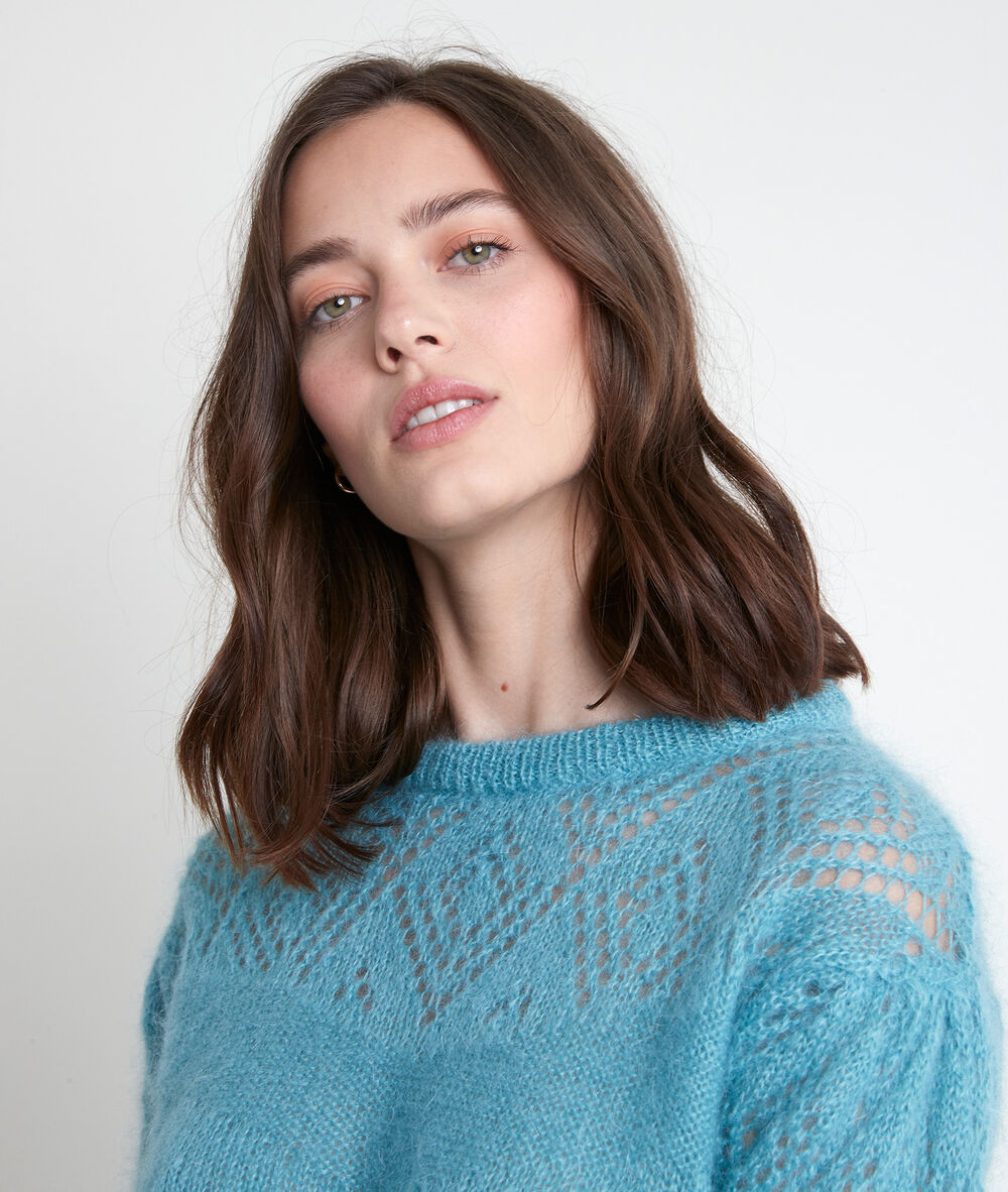Alberta mohair blend jumper eucalyptus.