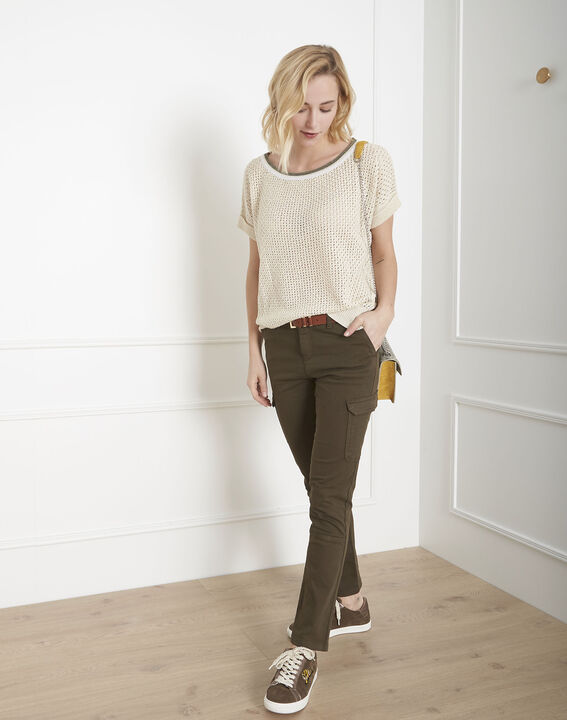 Aerien cream lurex openwork pullover | 1-2-3 Aerien cream lurex openwork pullover PhotoZ | 1-2-3