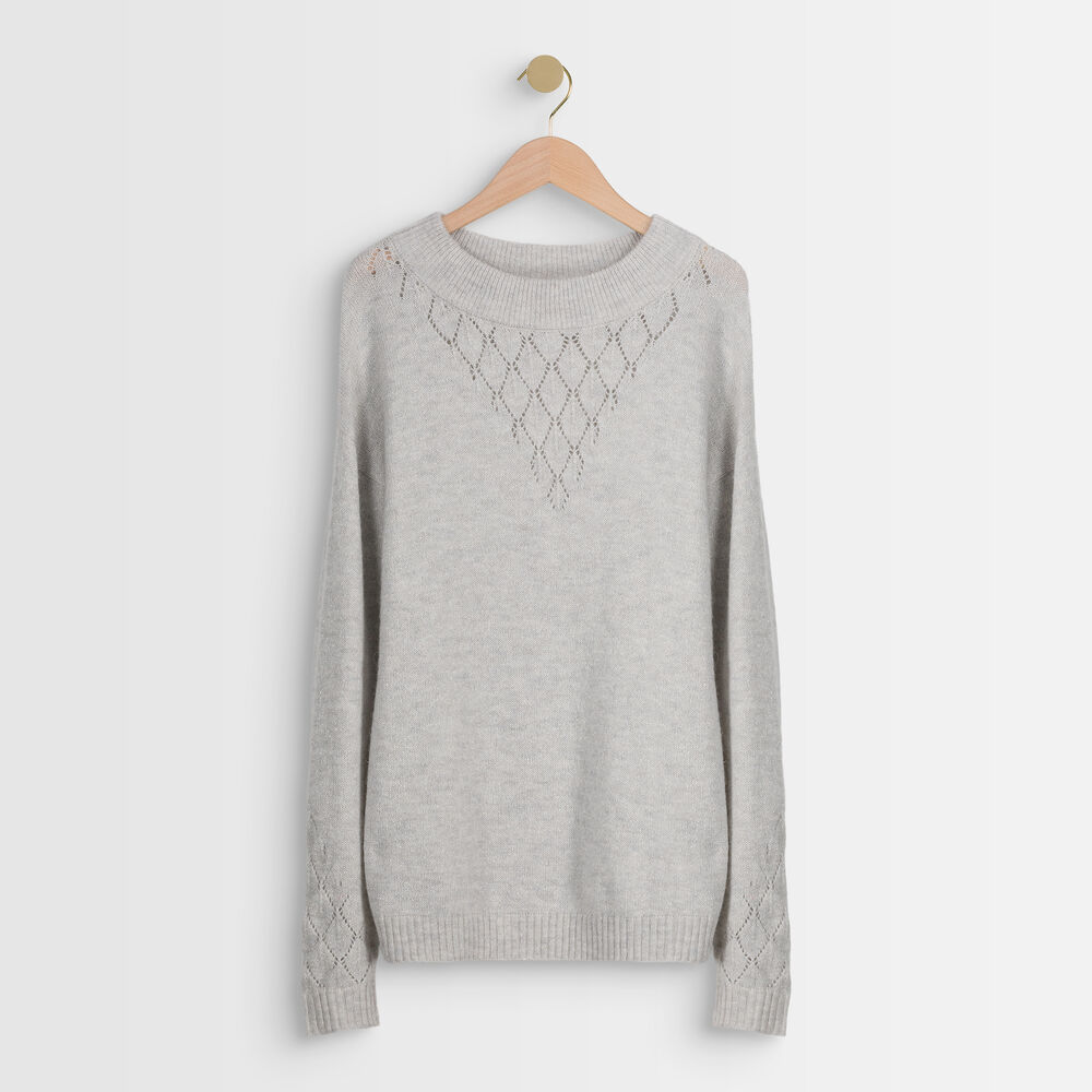 Aleck grey wool blend jumper gris chine.