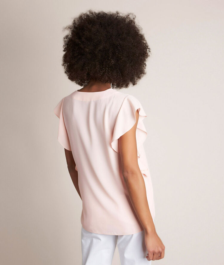 Elfie nude ruffled top nude.