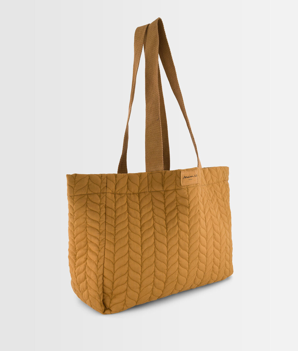 David ochre quilted cotton tote bag PhotoZ | 1-2-3