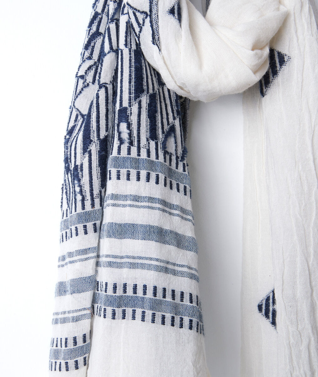 Brandy printed fringed scarf | 1-2-3 Brandy printed fringed scarf PhotoZ | 1-2-3