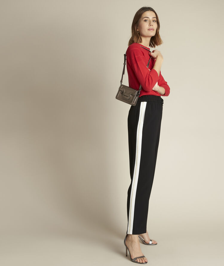 Eder straight-leg jogging bottoms black.