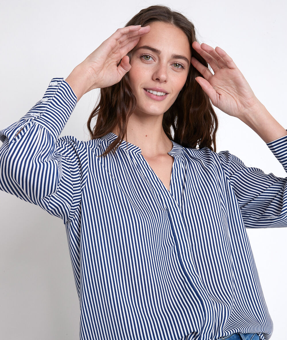 Theonie striped blouse marine.