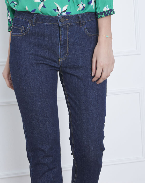 Come straight-cut raw denim jeans dark indigo.