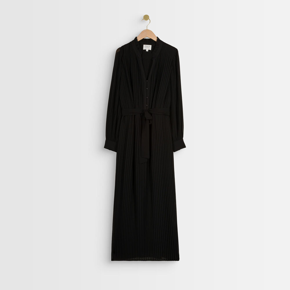 Catarina pleated maxi dress noir.