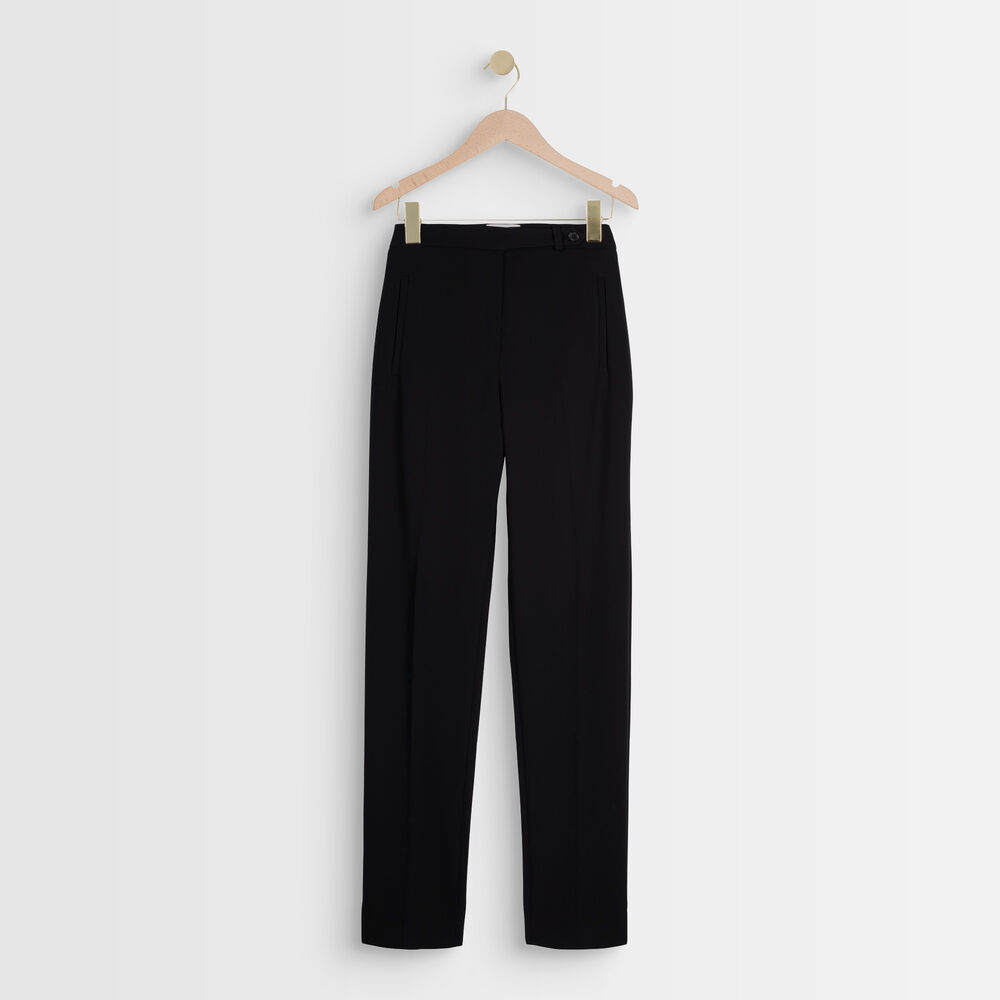Lara microfibre cigarette trousers black.