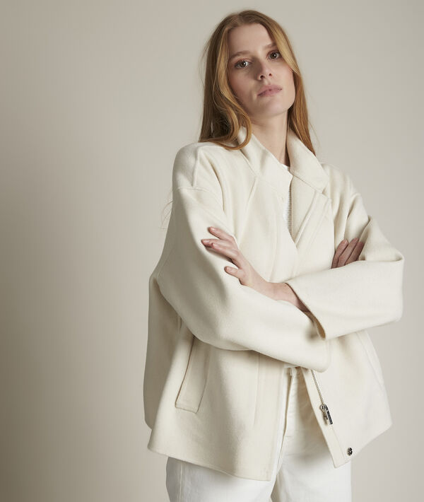 Sally short double-face fabric coat | 1-2-3 Sally short double-face fabric coat PhotoZ | 1-2-3