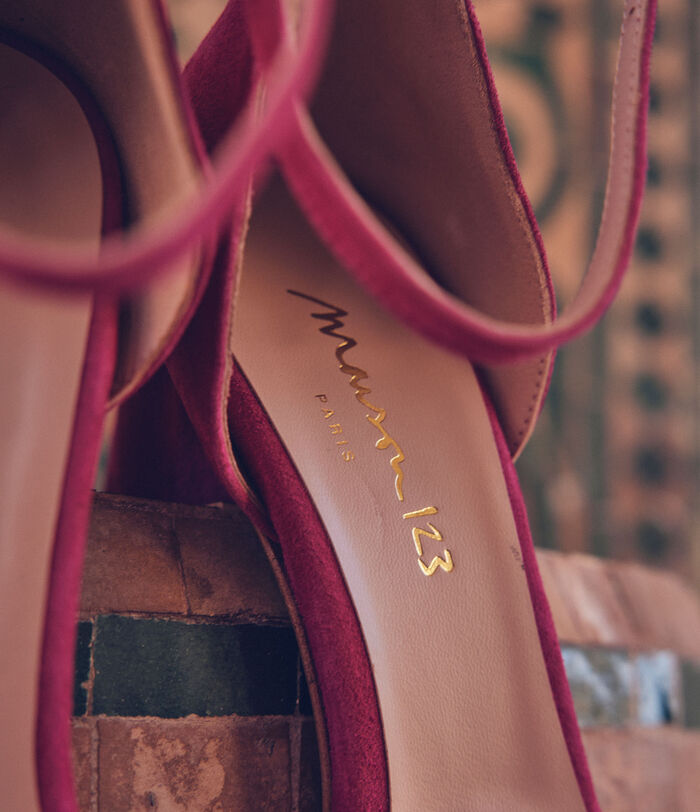 Vaimiti fuchsia leather high-heeled sandals PhotoZ | 1-2-3