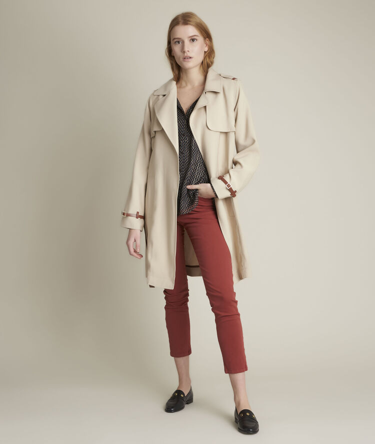 Emie bis printed blouse with pussy bow collar black.