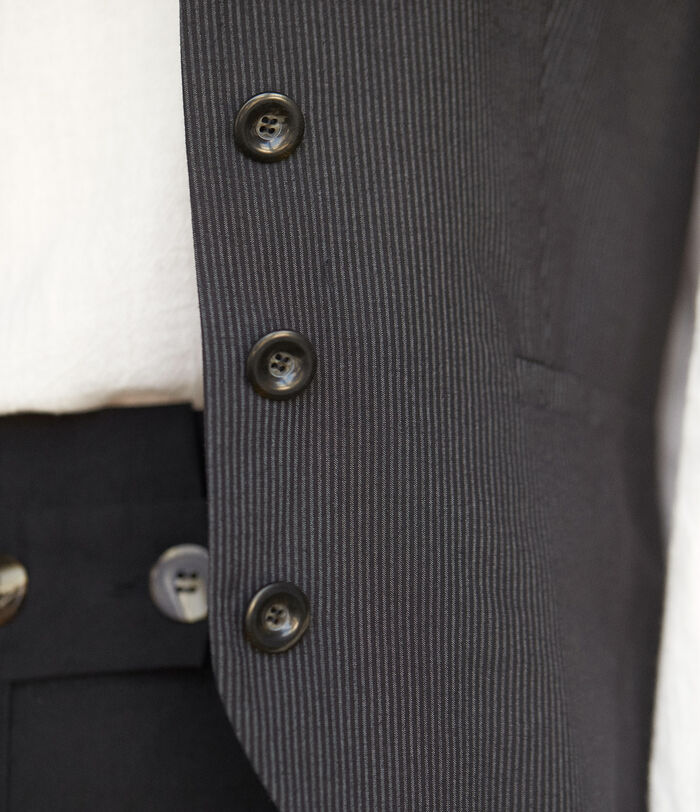 Abel black striped sleeveless waistcoat  PhotoZ | 1-2-3