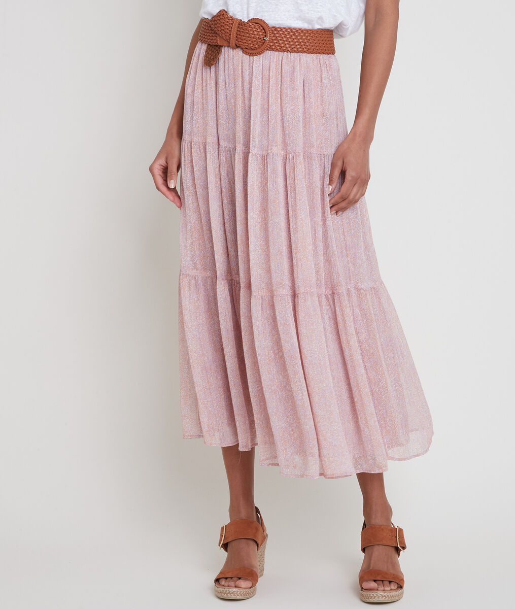 Elina pink printed floaty skirt | 1-2-3 Elina pink printed floaty skirt PhotoZ | 1-2-3