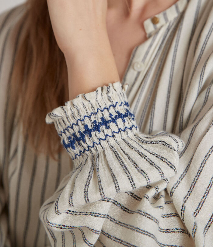 Tais ecru striped blouse PhotoZ | 1-2-3