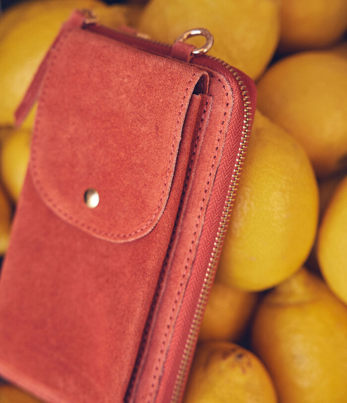 Jade terracotta suede phone case PhotoZ | 1-2-3