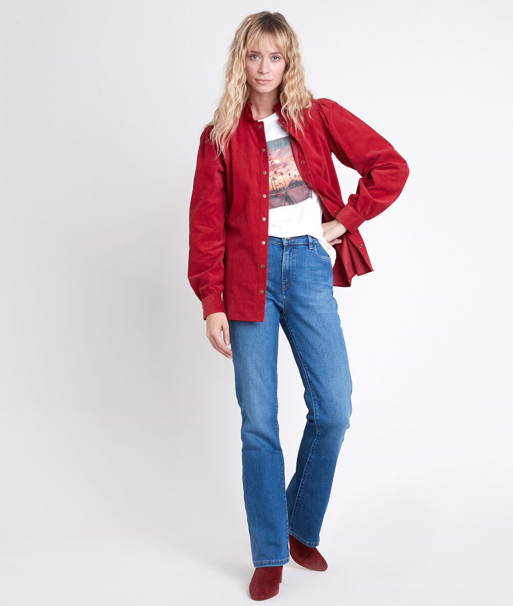JERALDINE red corduroy shirt | 1-2-3 JERALDINE red corduroy shirt PhotoZ | 1-2-3