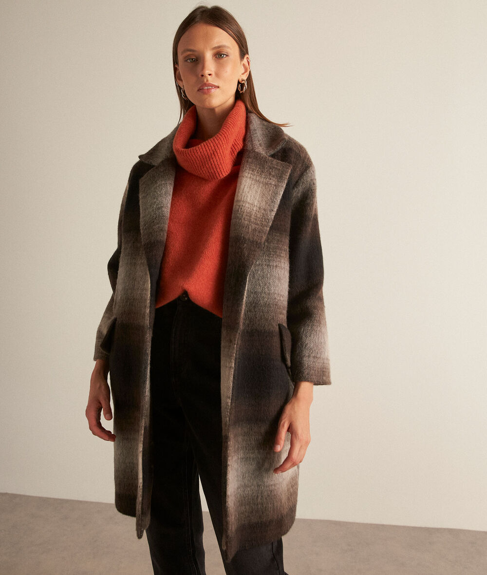 Martin grey chequed responsible wool coat PhotoZ | 1-2-3