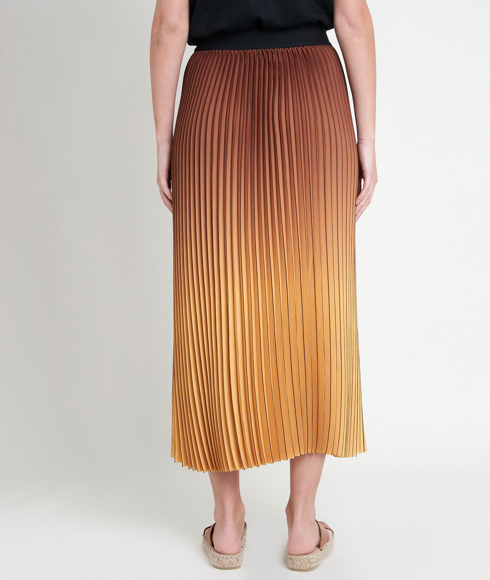 Emelia tie-dye pleated skirt miel.