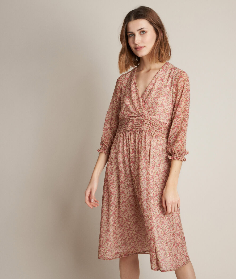 Cleopatre printed dress cherry red.