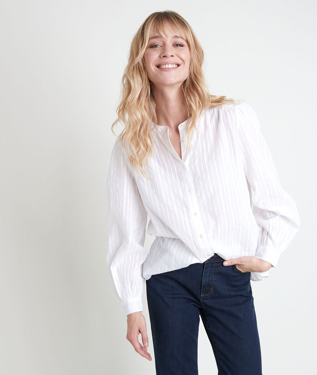 Tunia ecru lurex blouse | 1-2-3 Tunia ecru lurex blouse PhotoZ | 1-2-3