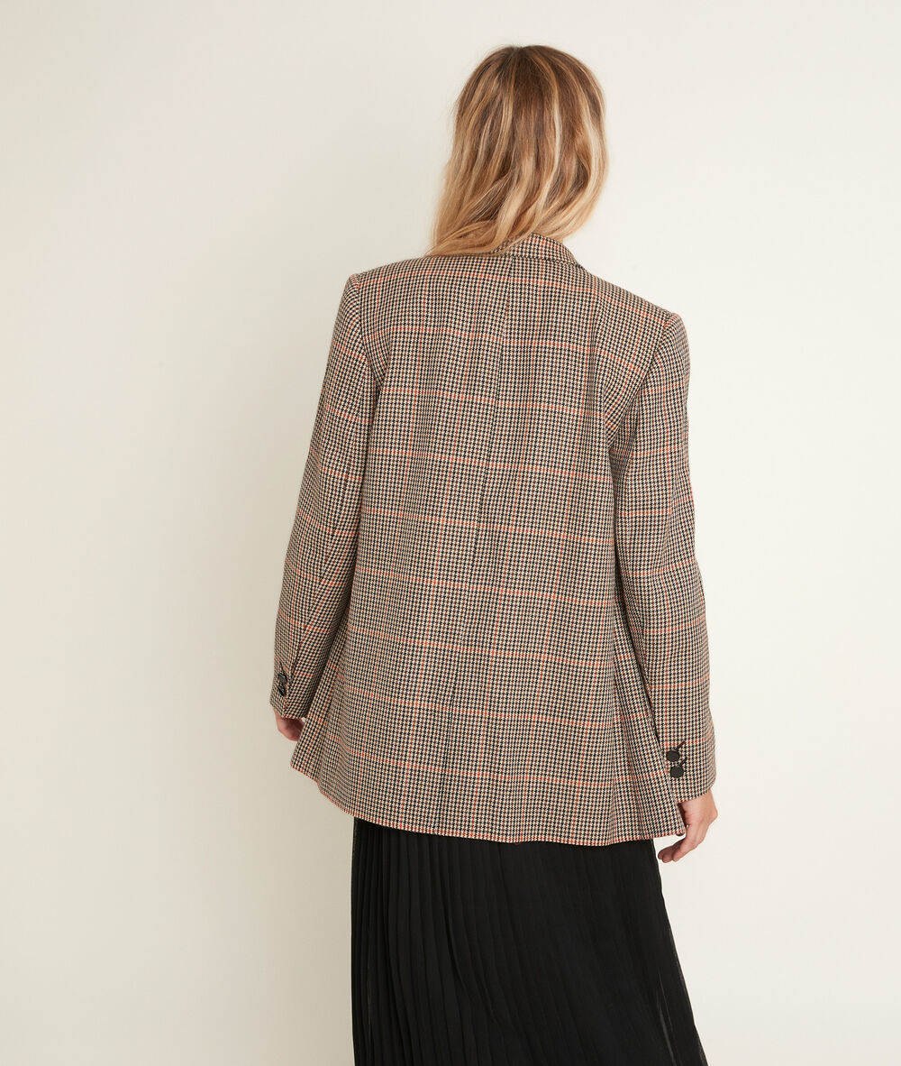 Thais checked jacket cannelle.