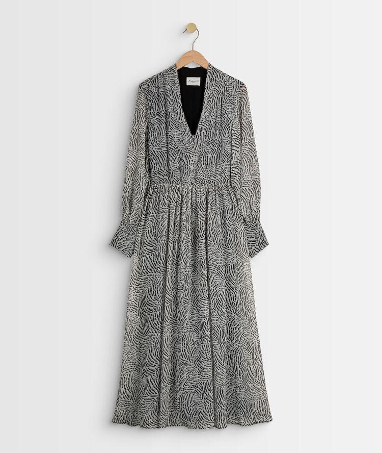 Nancy printed maxi dress noir.