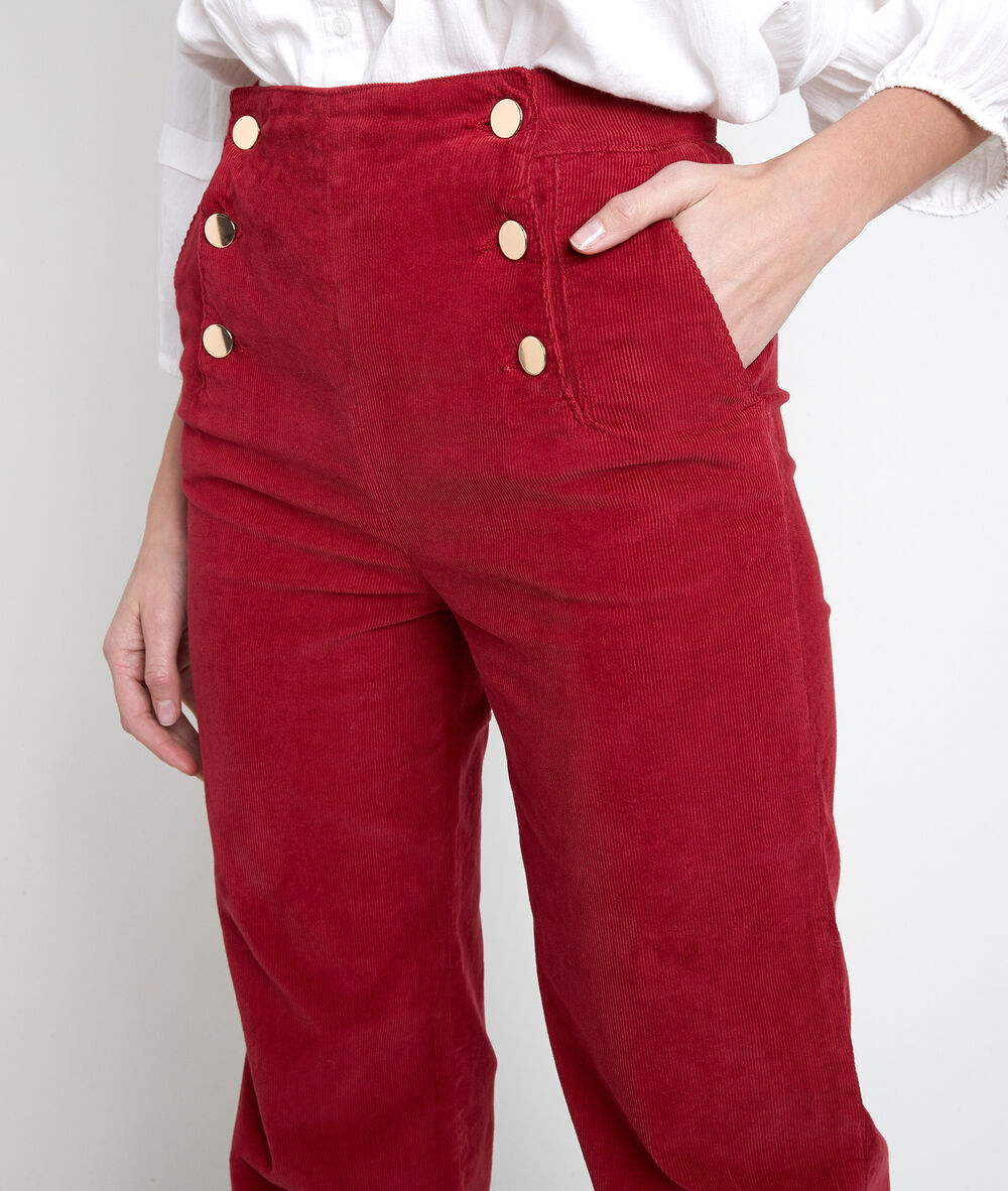 Hubert red sailor trousers tomette.