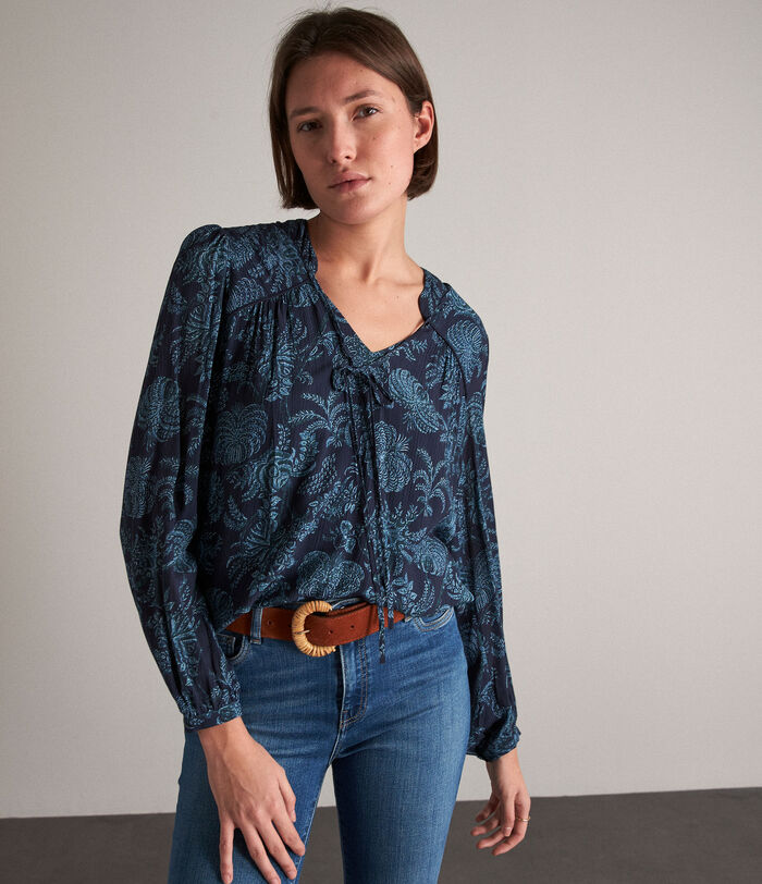 VarTalisma blue printed blouse PhotoZ | 1-2-3