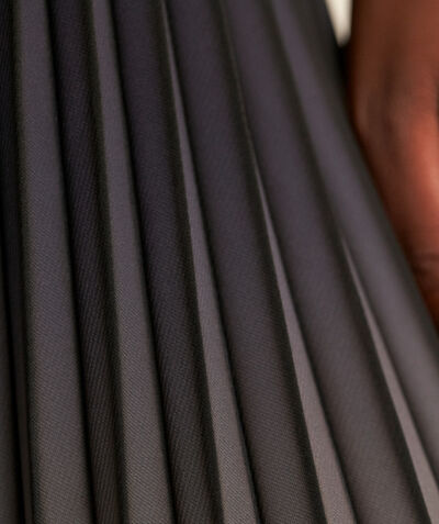 Fatel grey tie-dye pleated midi skirt PhotoZ | 1-2-3