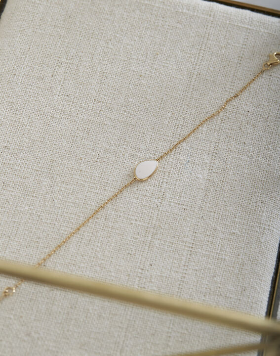 Tarsana gold bracelet with white teardrop | 1-2-3 Tarsana gold bracelet with white teardrop PhotoZ | 1-2-3