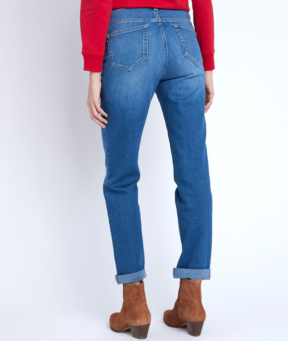 Cachou stone-wash used boyfriend jeans stone used.