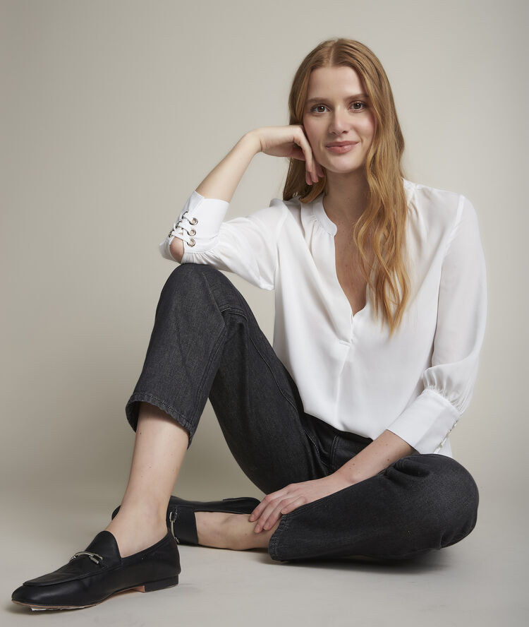 Elisee flowing ecru-coloured blouse ecru.