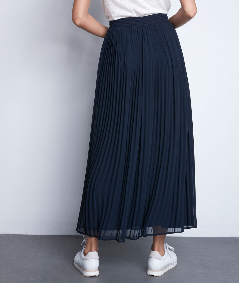 Eva navy pleated skirt marine.