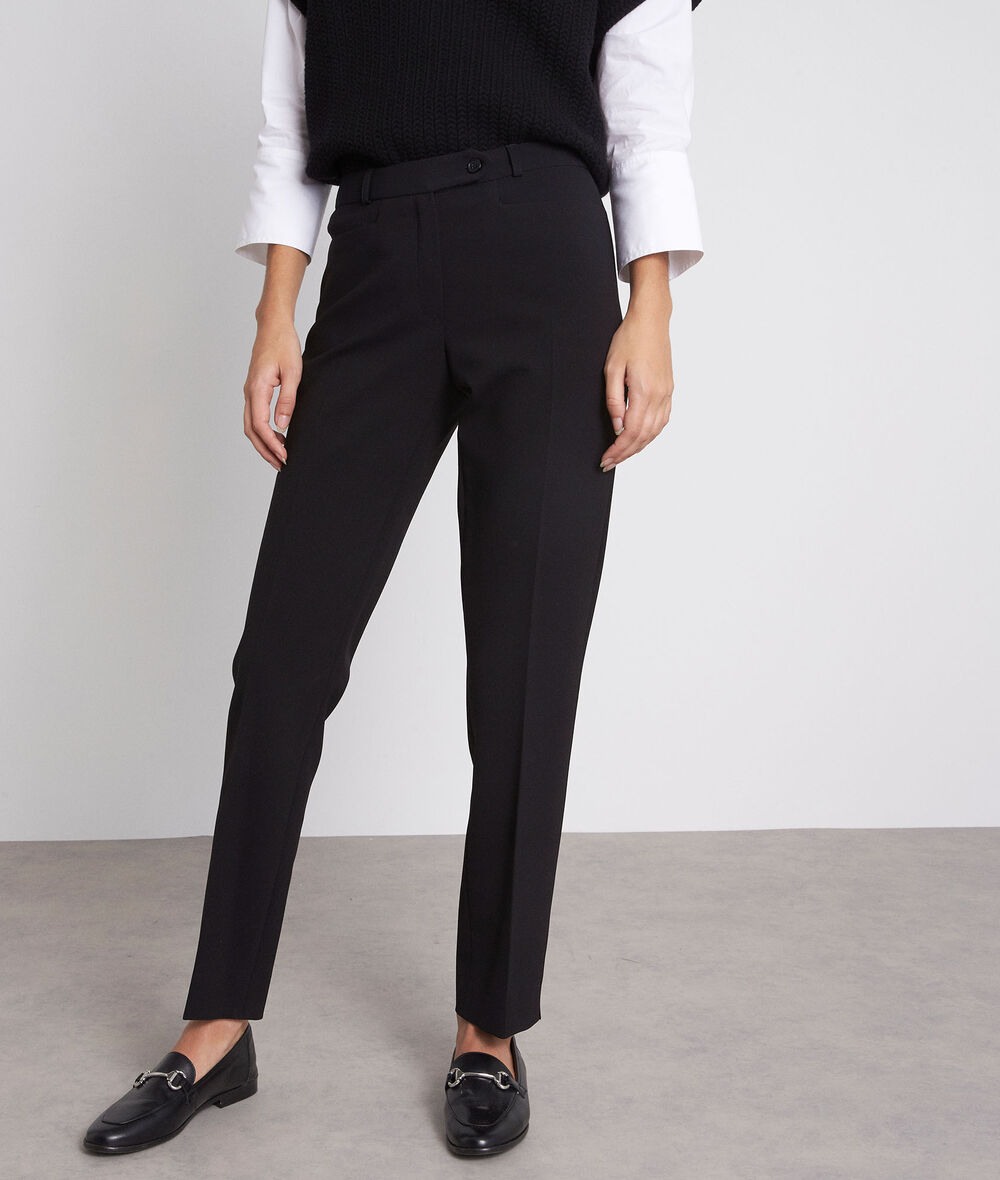 Valero black slim-fit tailored trousers PhotoZ | 1-2-3