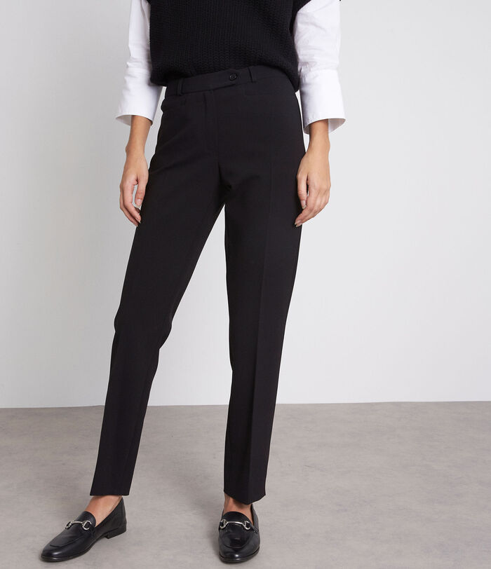 Valero black slim-fit tailored trousers
