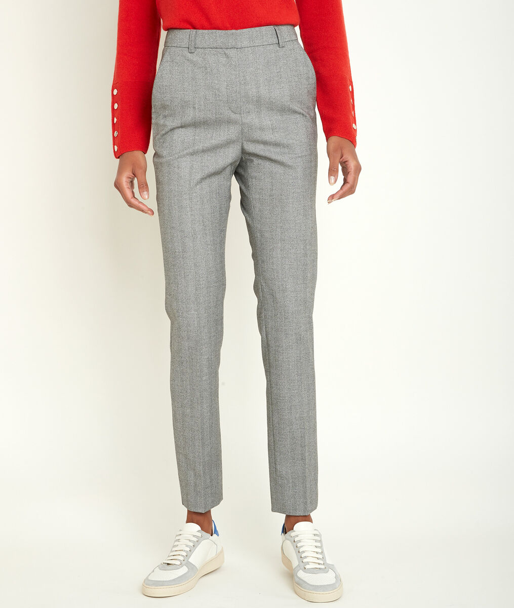 Min herringbone cigarette cut trousers | 1-2-3 Min herringbone cigarette cut trousers PhotoZ | 1-2-3