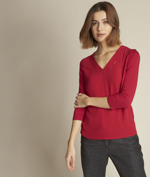 Elliott fuchsia dual-fabric top PhotoZ | 1-2-3