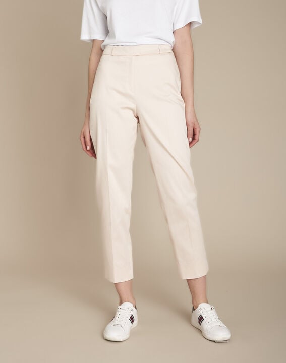 Rubis powder-coloured cigarette trousers | 1-2-3 Rubis powder-coloured cigarette trousers PhotoZ | 1-2-3
