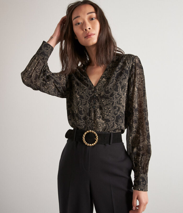 Luce black printed blouse PhotoZ | 1-2-3