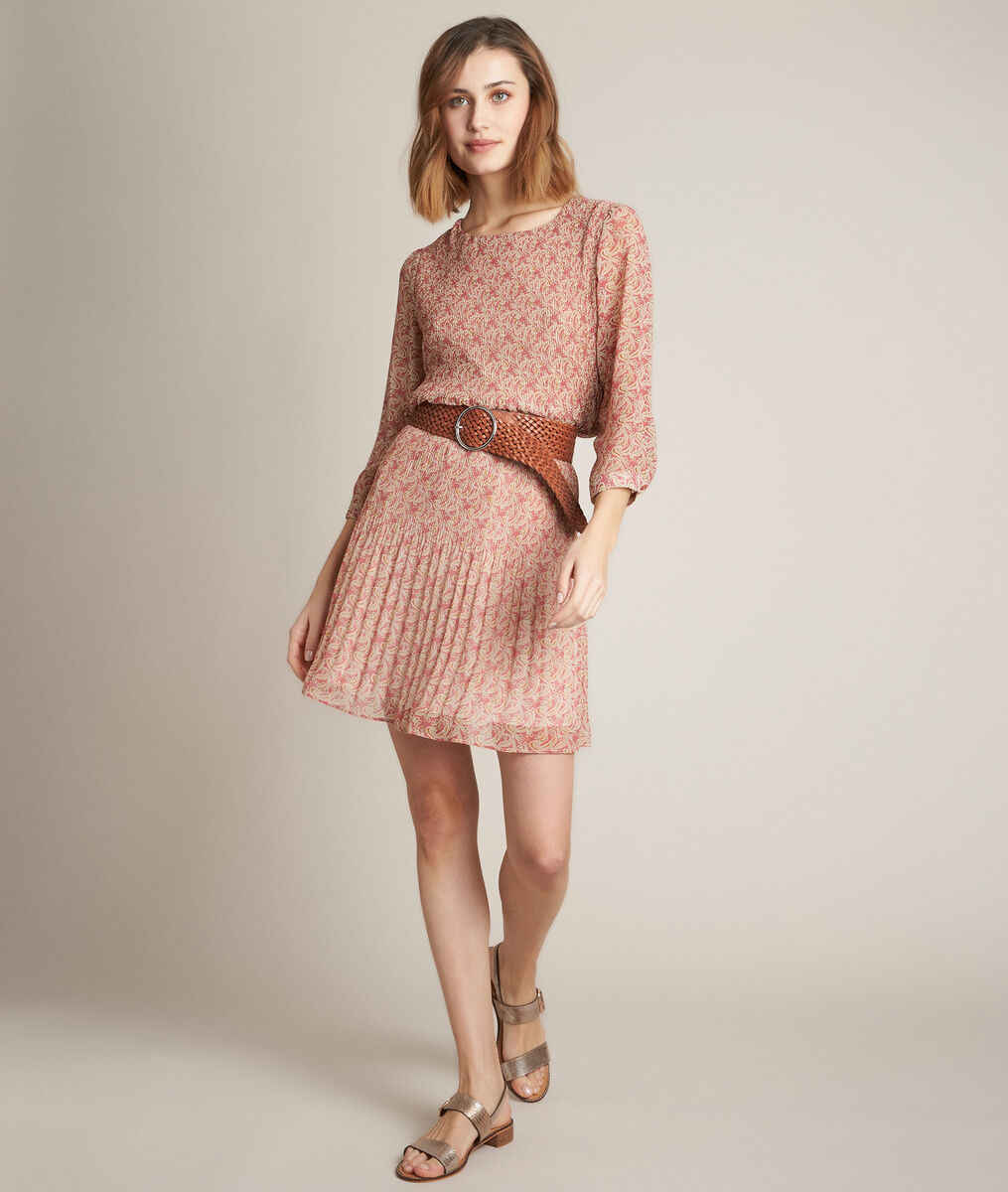 Belem printed pleated skirt | 1-2-3 Belem printed pleated skirt PhotoZ | 1-2-3