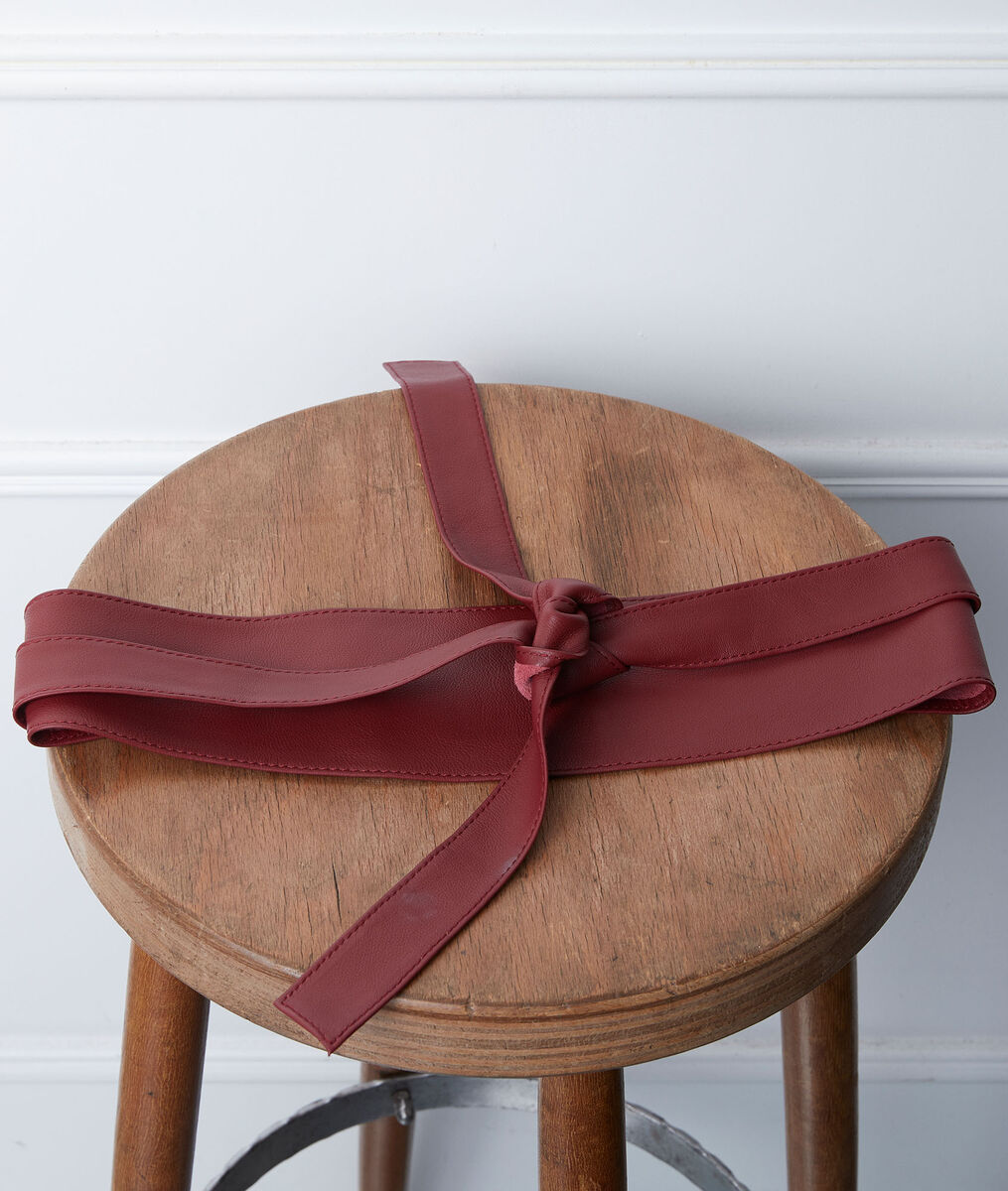 Raul burgundy leather tie belt | 1-2-3 Raul burgundy leather tie belt PhotoZ | 1-2-3