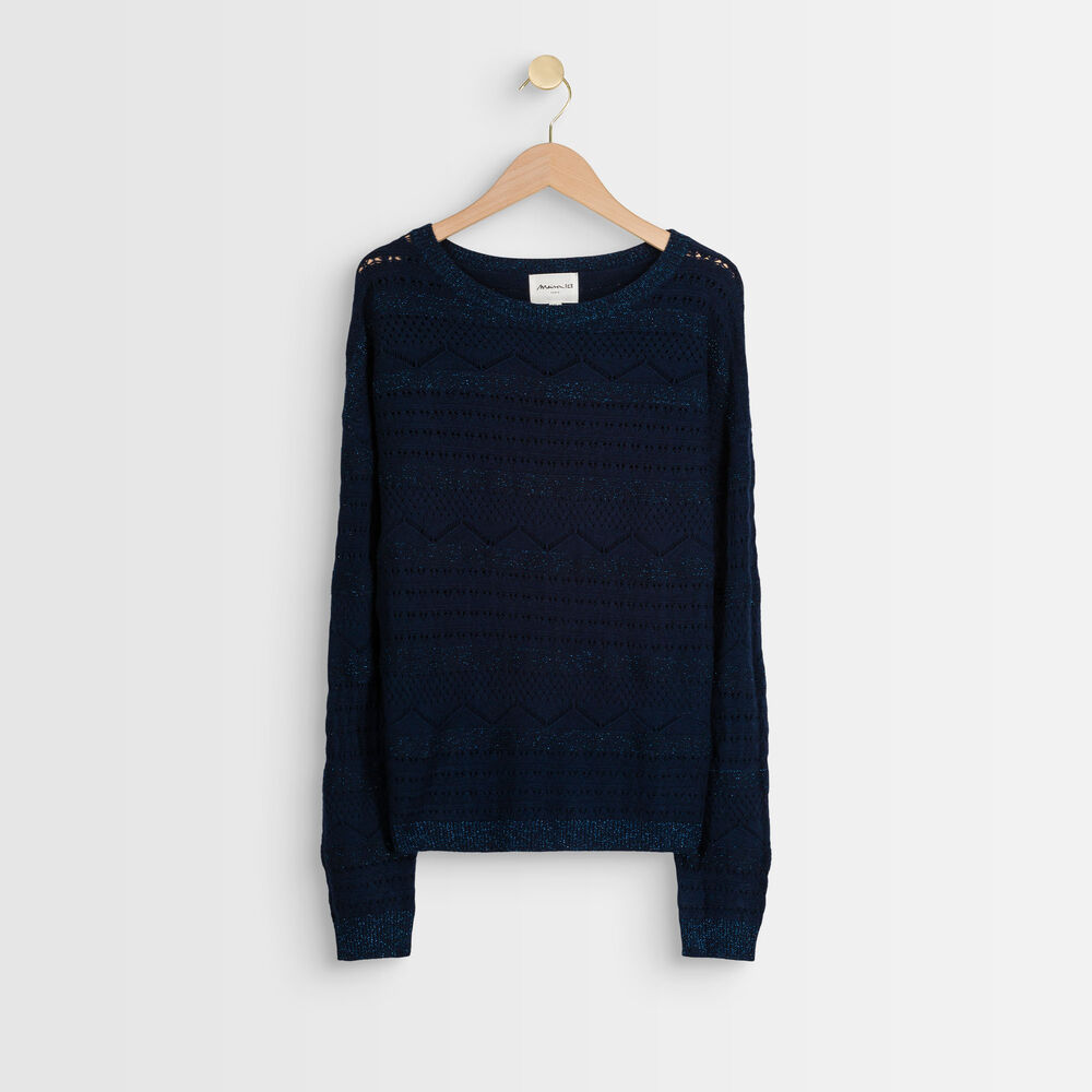 Riggy navy openwork jumper marine.
