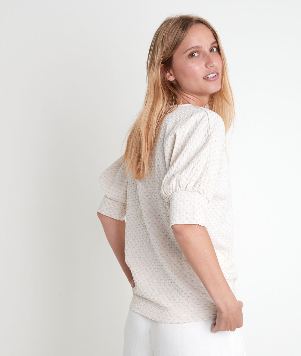 Idouceur ecru patterned t-shirt ecru.