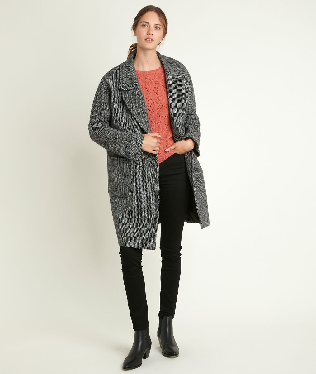 Oki patterned wool coat | 1-2-3 Oki patterned wool coat PhotoZ | 1-2-3