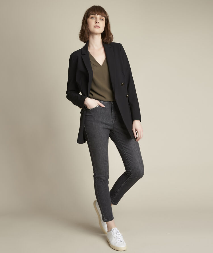 Alia black slim fit jeans black.